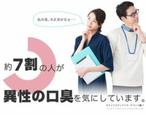 異性の口臭を気にする人の割合
