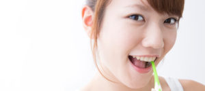 歯磨き女子